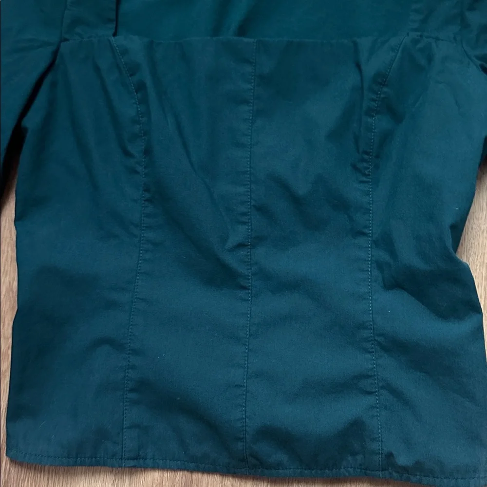 Abercrombie & Fitch Puff Sleeve Long Sleeve Top In‎ Forest Green